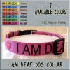 I AM DEAF Polyester Webbing Dog Collar Product Image No2