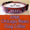 PINK Chicago Bears Polyester Webbing Dog Collar Product Image No2