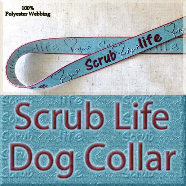 Scrub Life Designer Polyester Webbing Dog Collar Product Image No1