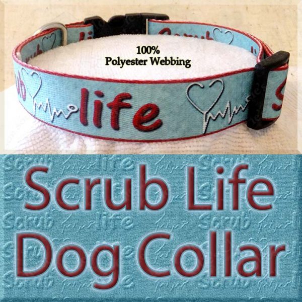 Scrub Life Designer Polyester Webbing Dog Collar Product Image No2