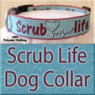 Scrub Life Designer Polyester Webbing Dog Collar Product Image No3