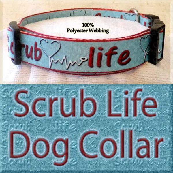 Scrub Life Designer Polyester Webbing Dog Collar Product Image No4