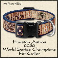 Houston Astros 2022 World Series Champions MLB Pet Collar Product Image No1