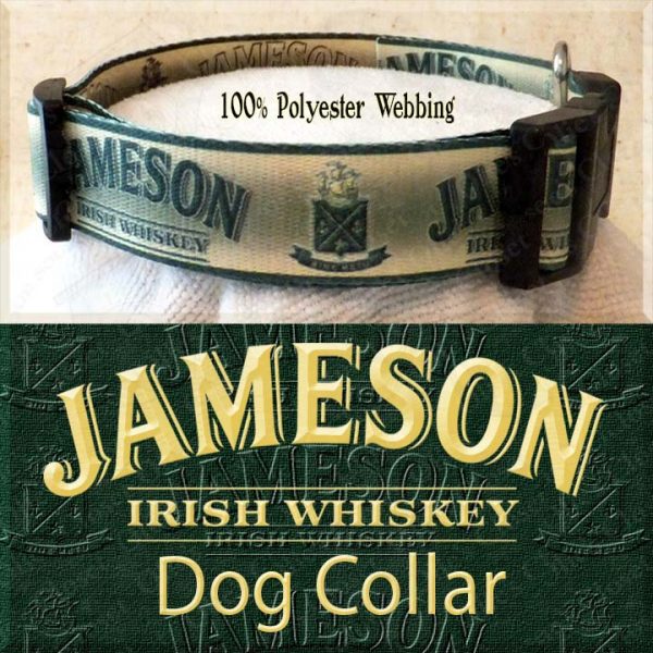 Jameson Whiskey Polyester Webbing Dog Collar Product Image No3