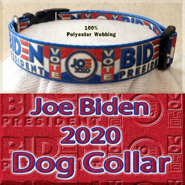 Joe Biden 2020 President Designer Polyester Webbing Dog Collar Product Image No4