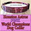 Pink Houston Astros World Champions Dog Collar Product Image No4