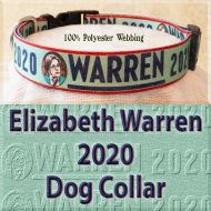 Elizabeth Warren 2020 Polyester Webbing Dog Collar Product Image No2