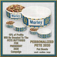 Personalized Ceramic Pet Bowl Pete Buttigieg for President CAMPAIGN 2020 Product Image No1