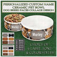 Personalized Custom Name Ceramic Pet Dog Breed Faces Collage Product Image No1