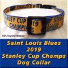 Saint St Louis Blues 2019 NHL Stanley Cup Champions Designer Polyester Webbing Dog Collar Product Image No3