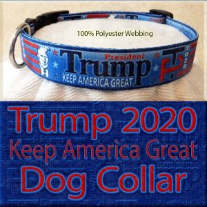 Trump 2020 for President Designer Polyester Webbing Dog Collar Product Image No3