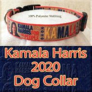 Kamala Harris 2020 For President Designer Polyester Webbing Dog Collar Product Image No2