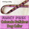 FANCY PINK Colorado Buffaloes Polyester Webbing Dog Collar Product Image No1