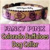 FANCY PINK Colorado Buffaloes Polyester Webbing Dog Collar Product Image No2