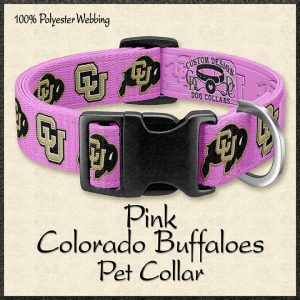 PINK Colorado Buffaloes Pet Collar Product Image No1