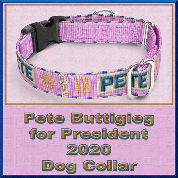 PINK Pete Buttigieg for President 2020 Dog Collar Product Image No4