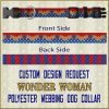 Wonder Woman Custom Design Request Dog Collar Product Image No1