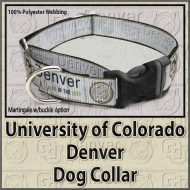 University of Colorado Denver Lynx Polyester Webbing Dog Collar Product Image No2