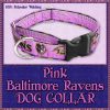 Pink Baltimore Ravens Designer Dog Collar Product Image No3