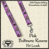 Pink Baltimore Ravens Personalized Leash Product Image No1