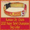Kansas City Chiefs Super Bowl Champions 2020 Designer Dog Collar Product Image No3
