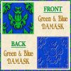 Color Choice Damask Green With Blue Background Product Image