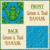 Color Choice Damask Green With Teal Background Product Image