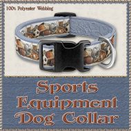 Sports Equipment Scholar Athlete Design No1 Dog Collar Product Image No1