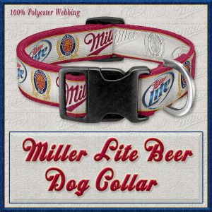 Miller Lite Beer Designer Dog Collar Product Image No1
