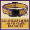 LA Los Angeles Lakers 2020 NBA Champions Designer Dog Collar Product Image No1