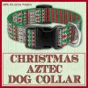 Christmas Aztec Designer Dog Collar Product Image No1