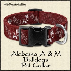 Alabama A and M Bulldogs Pet Collar Product Image No1