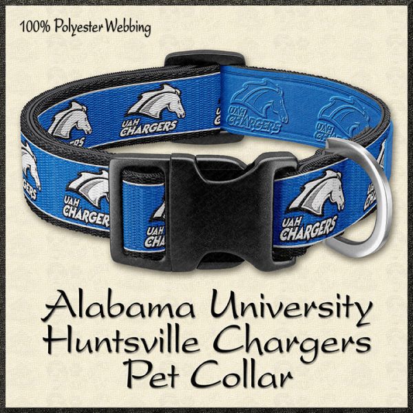 Alabama University Huntsville Chargers Pet Collar Product Image No1
