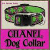 CHANEL Hot Pink Neon GreenDesigner Dog Collar Product Image No1