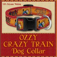 Ozzy Osborn Crazy Train Designer Dog Collar Product Image No1