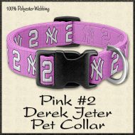 Pink Derek Jeter No2 NBA Basketball Pet Collar Product Image No1