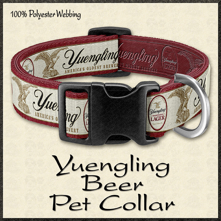 Yuengling Beer Fan Designer Dog or Cat Collar – Custom Design Dog Collars