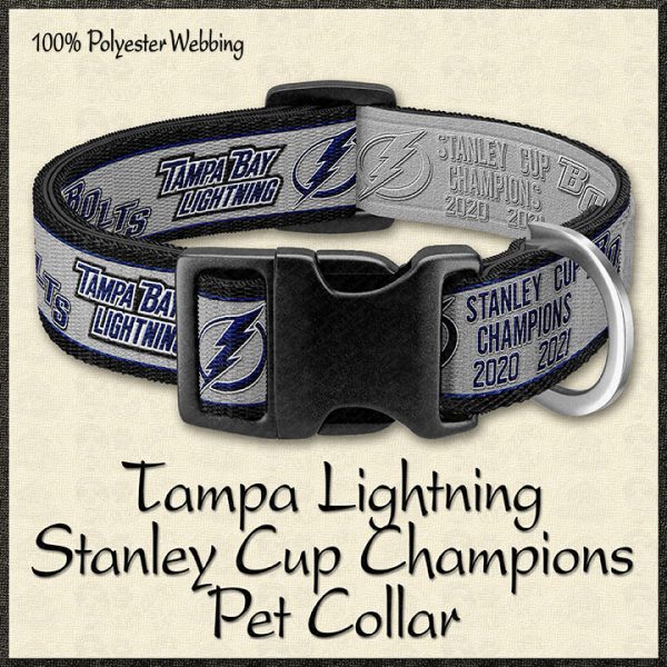 Tampa Bay Lightning Stanley Cup Champions Pet Collar Product Image No1