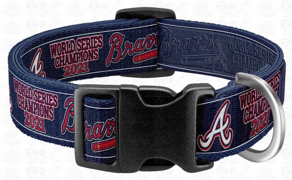 BLUE Atlanta Braves World Series Pet Collar Color Choice Product Image