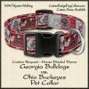 Georgia Bulldogs Ohio State Buckeyes House Divided Custom Pet Collar Product No1