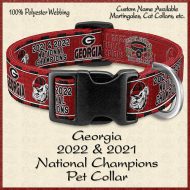 Georgia 2022 and 2021 National Football Champions Pet Collar Product Image No1
