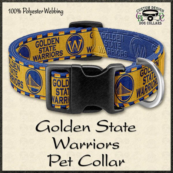 Golden State Warriors NBA Basketball Pet Collar Product Image No1
