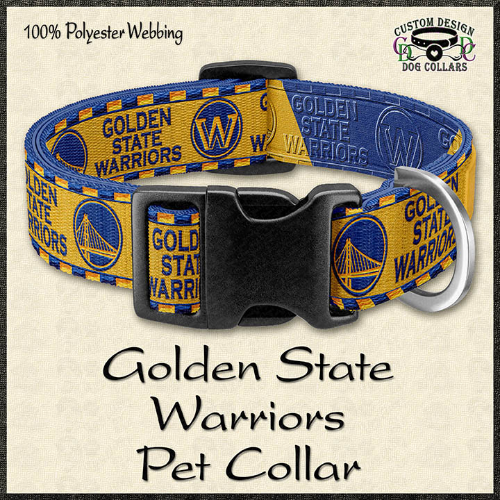 Golden State Warriors Basketball Designer Dog or Cat Collar – Custom Design Dog  Collars