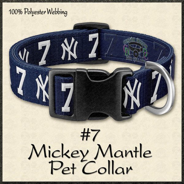 Mickey Mantle No7 MLB Baseball Pet Collar Product Image No1