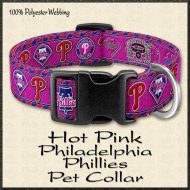 Philadelphia Phillies Hot Pink MLB Pet Collar Product Image No1