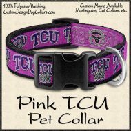 PINK TCU Texas Christian University Frogs Pet Collar Product Image No1