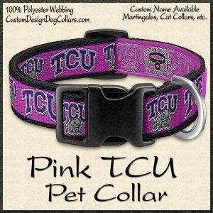PINK TCU Texas Christian University Frogs Pet Collar Product Image No1