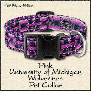 PINK University of Michigan Wolverines Pet Collar Product Image No1