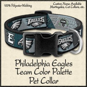 Philadelphia Eagles Team Color Palatte Designer Pet Collar Product Image No1
