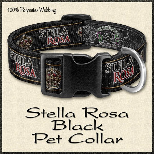 Stella Rosa Black Pet Collar Product Image No1
